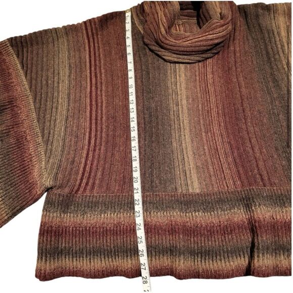 Dor Dor Couture Anthropologie Cowl Neck Poncho Sweater Size Large - Picture 11 of 16
